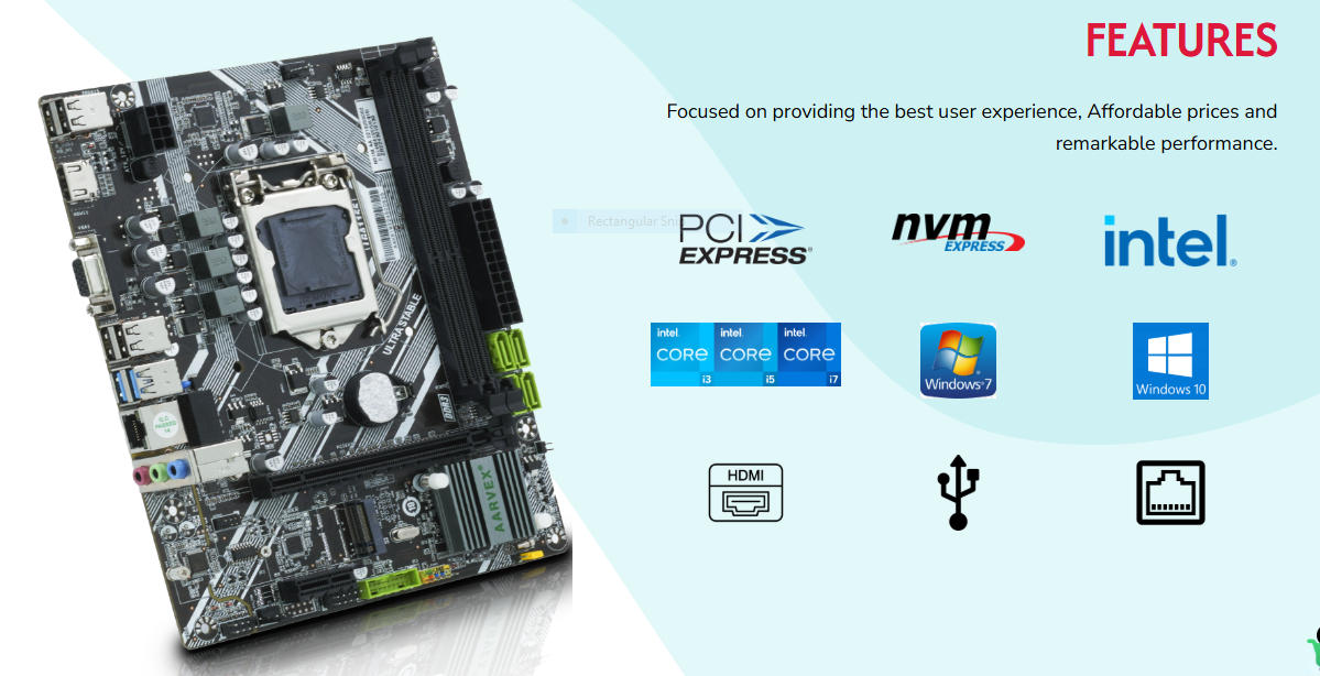 Aarvex H61 Motherboard
